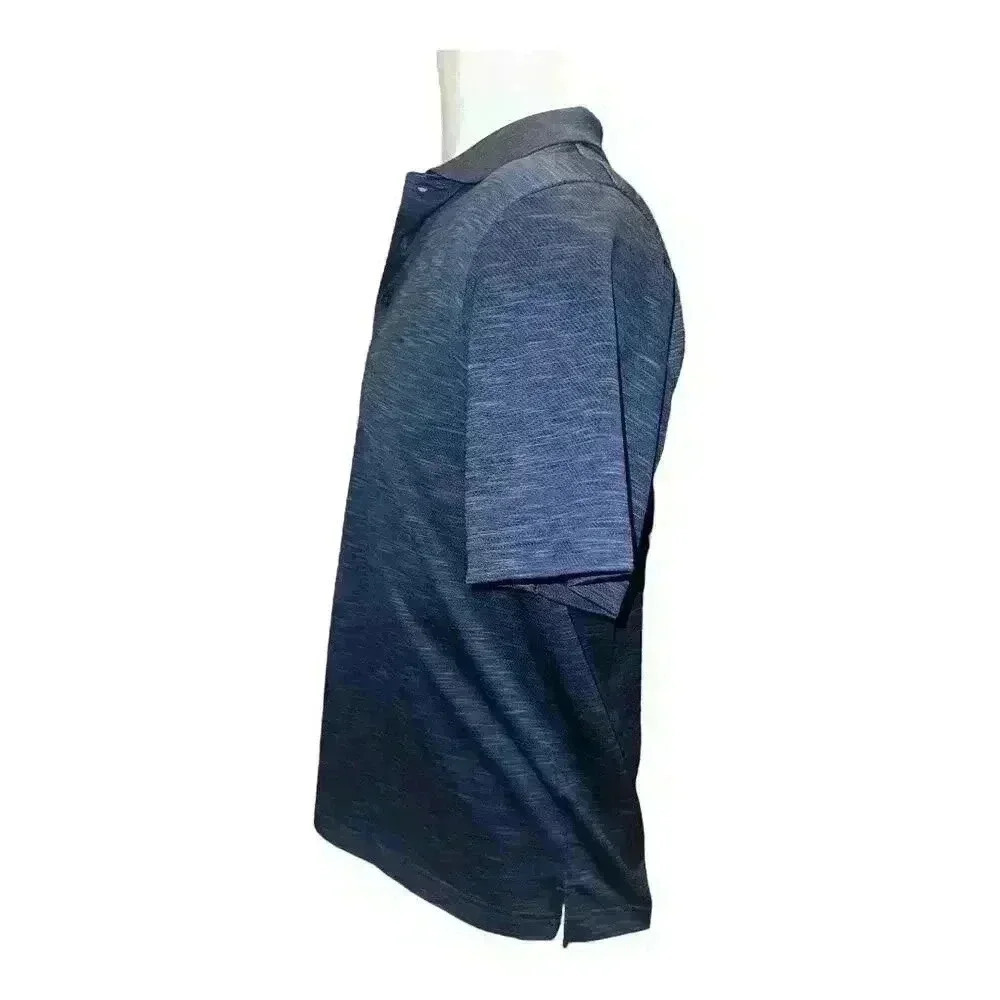 Tricots St. Raphael Mens Space-Dye Blue Polo Shirt, Medium - Picture 4 of 6
